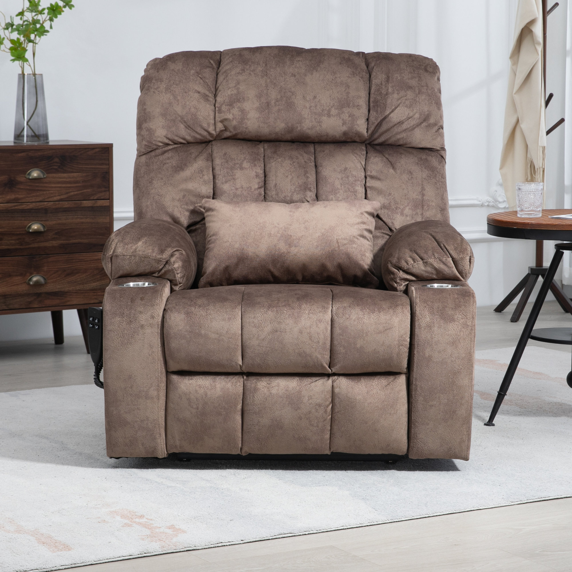 Latitude Run® Dual Motor Power Lift Recliner Chair Lay Flat Recliner